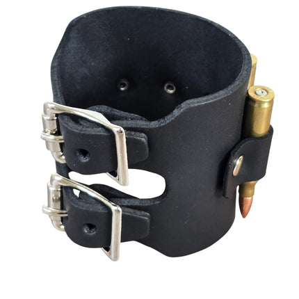 BC411  REAL  BULLET BRACELET M16-.223 CALIBER DOUBLE BUCKE CUFF
