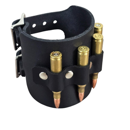 BC411  BULLET BRACELET  DOUBLE BUCKE CUFF