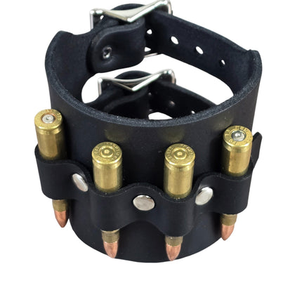 BC411  REAL  BULLET BRACELET M16-.223 CALIBER DOUBLE BUCKE CUFF