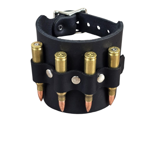 BC411  REAL  BULLET BRACELET M16-.223 CALIBER DOUBLE BUCKE CUFF