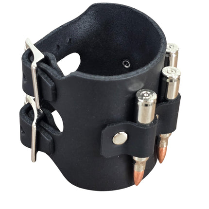 BC411  BULLET BRACELET  DOUBLE BUCKE CUFF