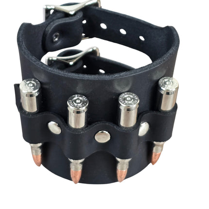 BC411  REAL  BULLET BRACELET M16-.223 CALIBER DOUBLE BUCKE CUFF
