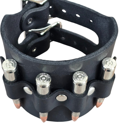 BC411  REAL  BULLET BRACELET M16-.223 CALIBER DOUBLE BUCKE CUFF