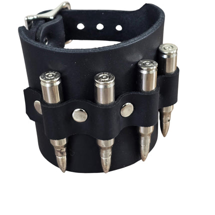 BC411  BULLET BRACELET  DOUBLE BUCKE CUFF