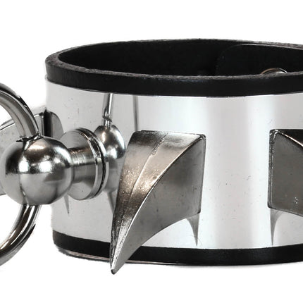 BC705MET LARGE CLAW SPIKE AND RING HOLDER BRACELET OVER