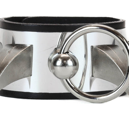 BC705MET LARGE CLAW SPIKE AND RING HOLDER BRACELET OVER