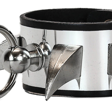 BC705MET LARGE CLAW SPIKE AND RING HOLDER BRACELET OVER