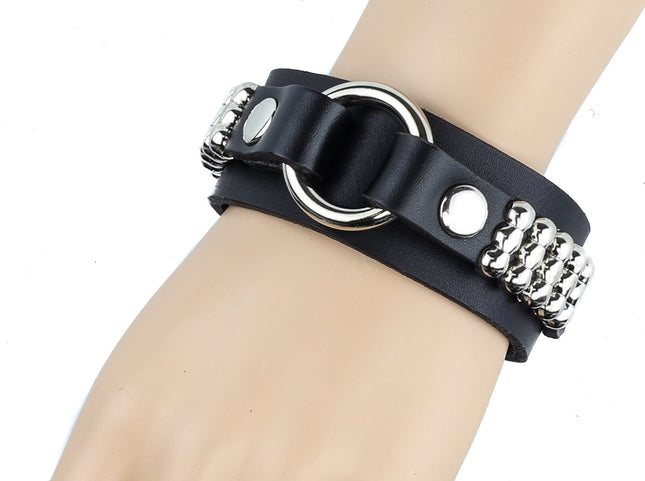 BC710 3 ROUND STUD RING OBER 1" BRACELET