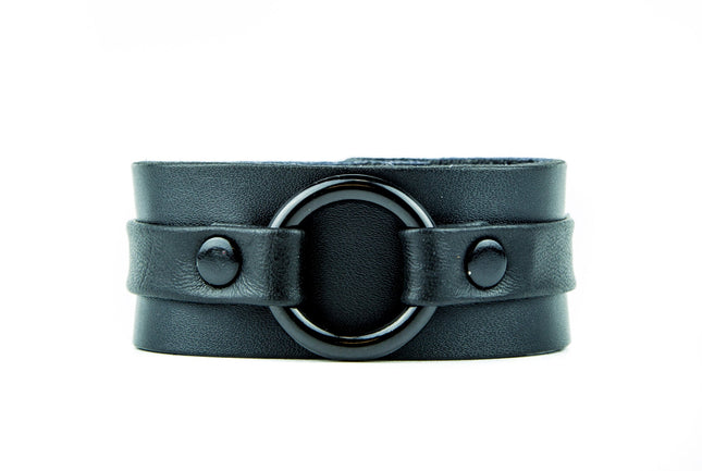 BC804-BS RING STRAP LEATHER BRACELET