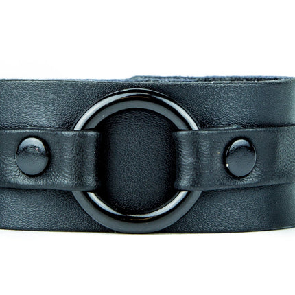 BC804-BS RING STRAP LEATHER BRACELET