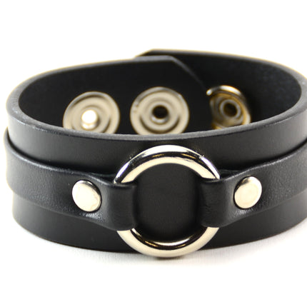 BC804 RING STRAP LEATHER BRACELET