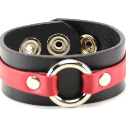 BC804 RING STRAP LEATHER BRACELET