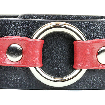 BC804 RING STRAP LEATHER BRACELET
