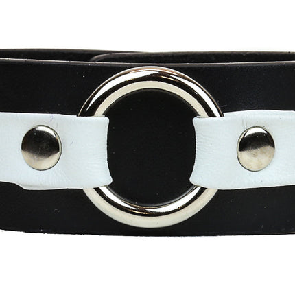 BC804 RING STRAP LEATHER BRACELET