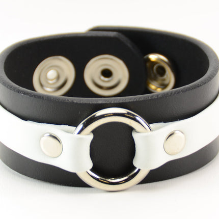 BC804 RING STRAP LEATHER BRACELET