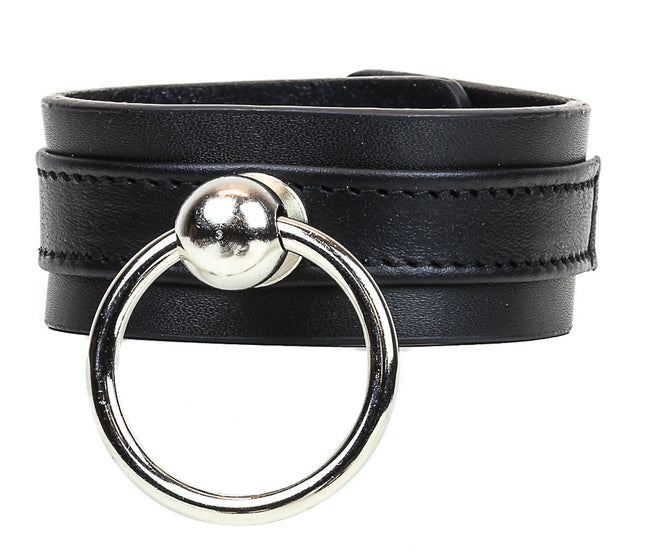 BC805 LARGE RING HOLDER STRAPPED LEATHER BRACELET