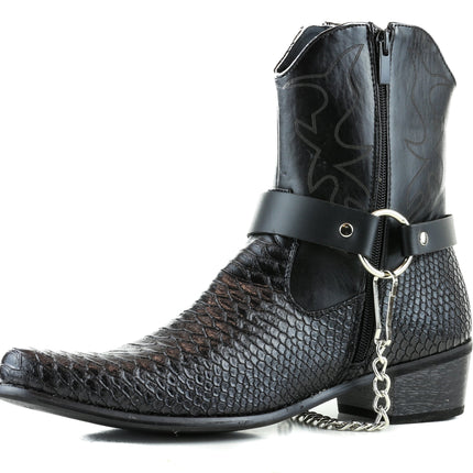 BS100R  RING SIDE  PLAIN LEATHER BOOTSTRAP
