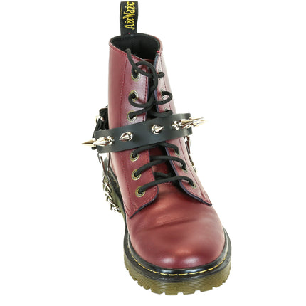 BS126   1" SPIKE GENUINE LEATHER BOOT STRAP