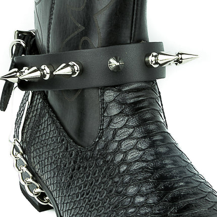 BS126  SINGLE ROW 1" SPIKE BOOT STRAP