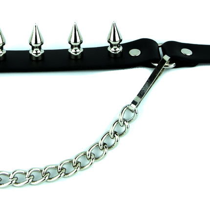 BS126   1" SPIKE GENUINE LEATHER BOOT STRAP