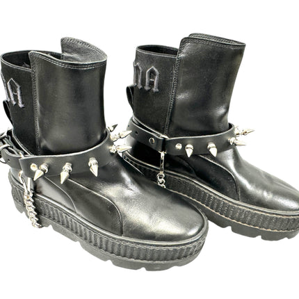 BS126   1" SPIKE GENUINE LEATHER BOOT STRAP