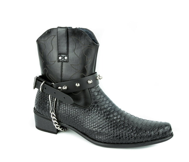 BS132  SPIKE GENUINE LEATHER BOOT STRAP
