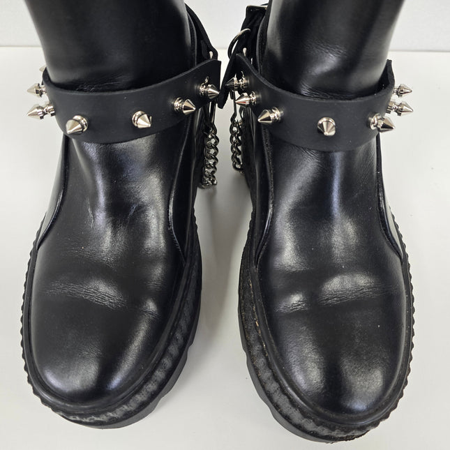 BS132  SPIKE GENUINE LEATHER BOOT STRAP