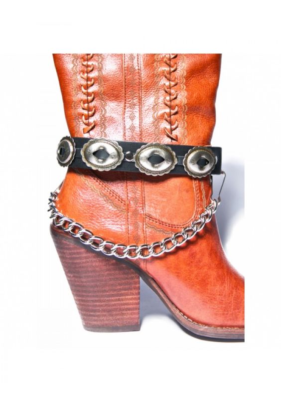 BS158  OVAL CONCHO BOOTSTRAP