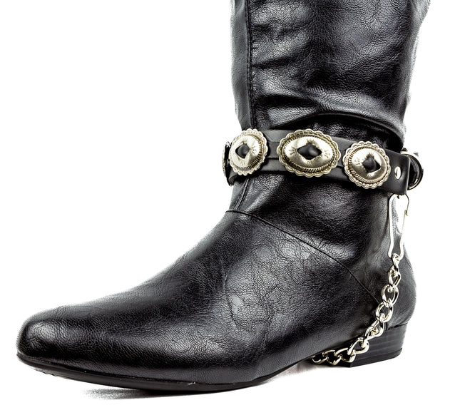 BS158  OVAL CONCHO BOOTSTRAP