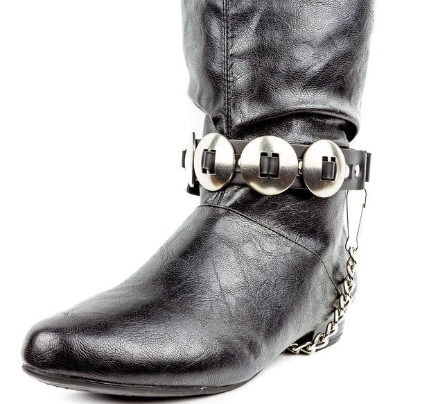 BS163  PLAIN BLANK STEEL CONCHO BOOTSTRAP