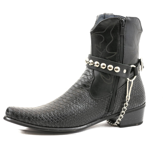 BS209C SINGLE ROW 1/2" ROUND STUDDED WELT BOOT STRAP