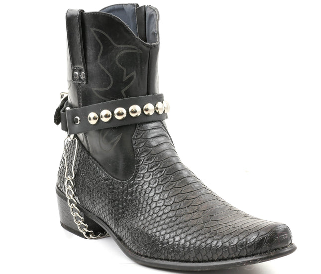 BS209C SINGLE ROW 1/2" ROUND STUDDED WELT BOOT STRAP
