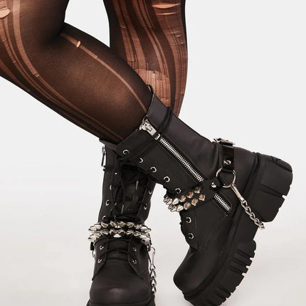 BS212R  2 ROW UK77 STUDDED RING BOOTSTRAP