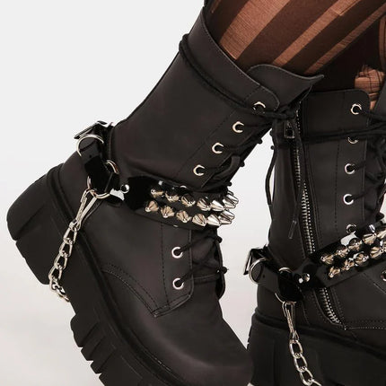 BS212R  2 ROW UK77 STUDDED RING BOOTSTRAP