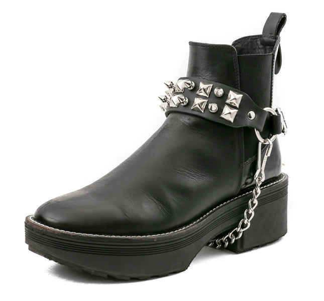 BS214R  TWO ROW STUD SPIKE BOOTSTRAP