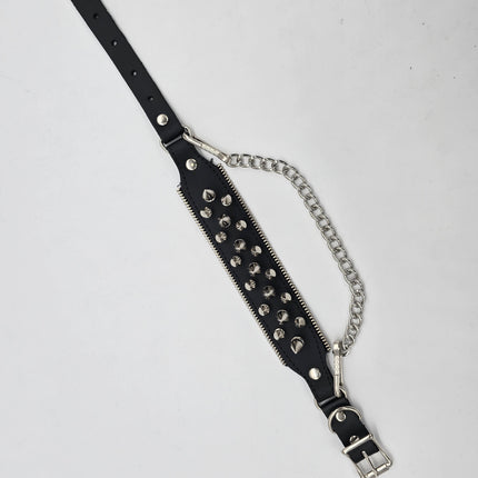 BS231ZIPPER   THREE ROW SPIKE BOOTSTRAP ZIPPER TEETH EDGE