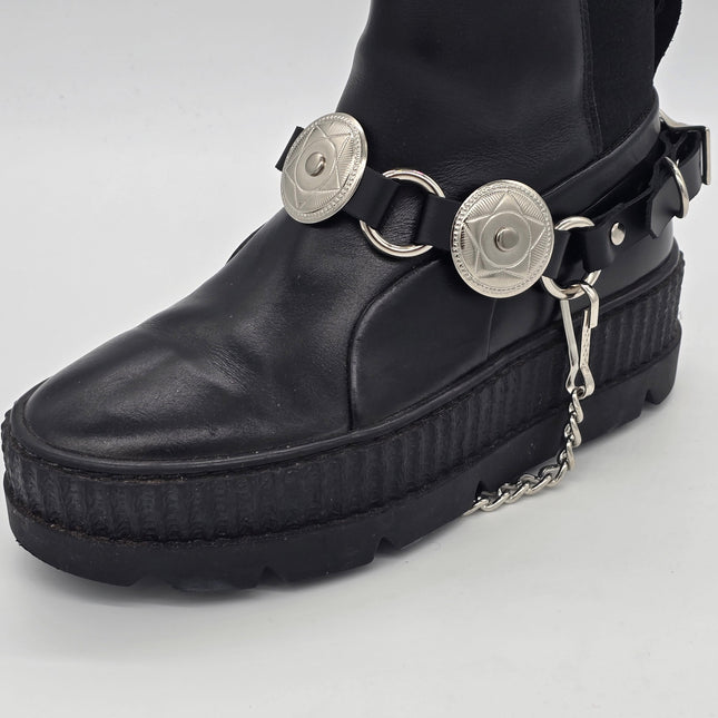 BS240  CONCHO RING STRAP BOOT STRAP