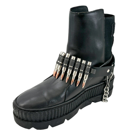 BS336  LINKED  BULLET BOOTSTRAP OVER LEATHER 1 PIECE