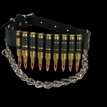 BS336  LINKED  BULLET BOOTSTRAP OVER LEATHER 1 PIECE