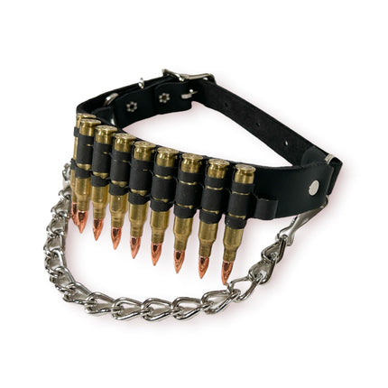 BS336  LINKED  BULLET BOOTSTRAP OVER LEATHER 1 PIECE