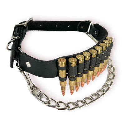 BS336  LINKED  BULLET BOOTSTRAP OVER LEATHER 1 PIECE