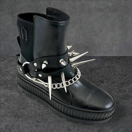 BS348 SPIKE XL DOUBLE STRAP  BOOTSTRAP LEATHER