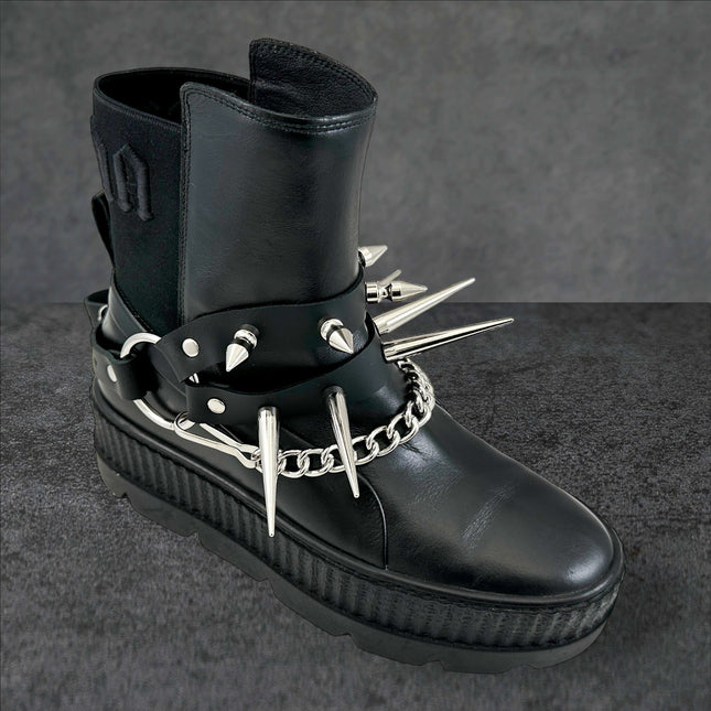 BS348 SPIKE XL DOUBLE STRAP  BOOTSTRAP LEATHER