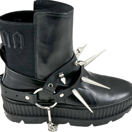 BS348 SPIKE XL DOUBLE STRAP  BOOTSTRAP LEATHER