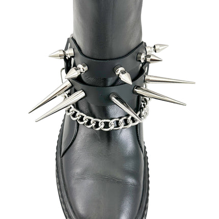 BS348 SPIKE XL DOUBLE STRAP  BOOTSTRAP LEATHER