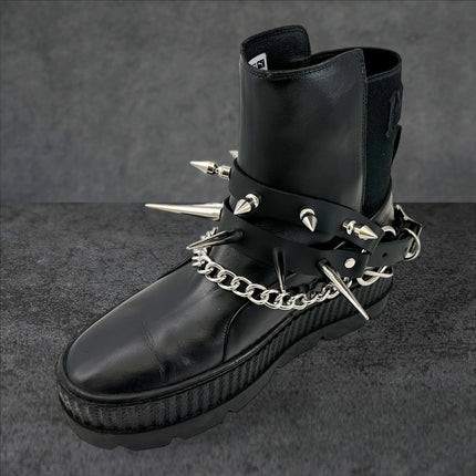 BS348 SPIKE XL DOUBLE STRAP  BOOTSTRAP LEATHER