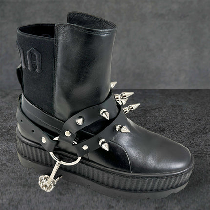 BS350 SPIKE 1" DOUBLE STRAP  BOOTSTRAP LEATHER