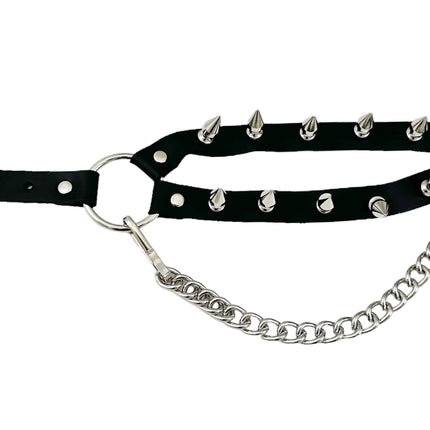 BS350 SPIKE 1" DOUBLE STRAP  BOOTSTRAP LEATHER