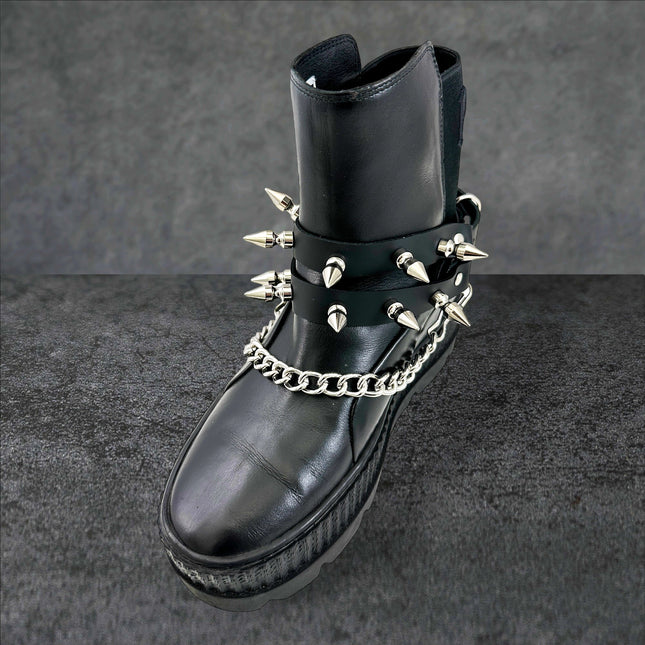 BS350 SPIKE 1" DOUBLE STRAP  BOOTSTRAP LEATHER