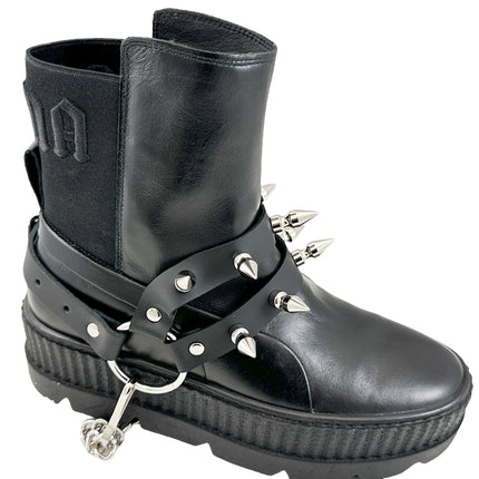 BS350 SPIKE 1" DOUBLE STRAP  BOOTSTRAP LEATHER